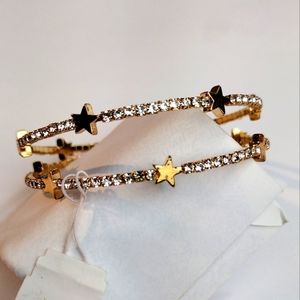 New Periwinkle by Barlow Bracelet Diamond Stars Gold Colored